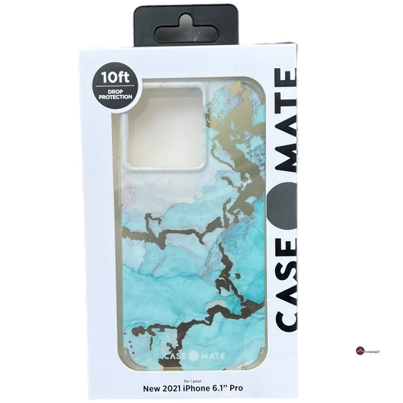 CASE-MATE Turquoise Ocean Gold Marble iPhone 13 PRO Case - Picture 7 of 8